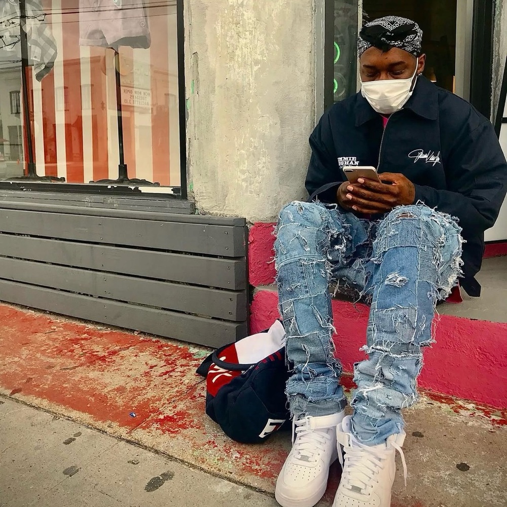 Blue Brick Denim Jeans (custom made available in multiple sizes for both sexes)